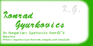 konrad gyurkovics business card
